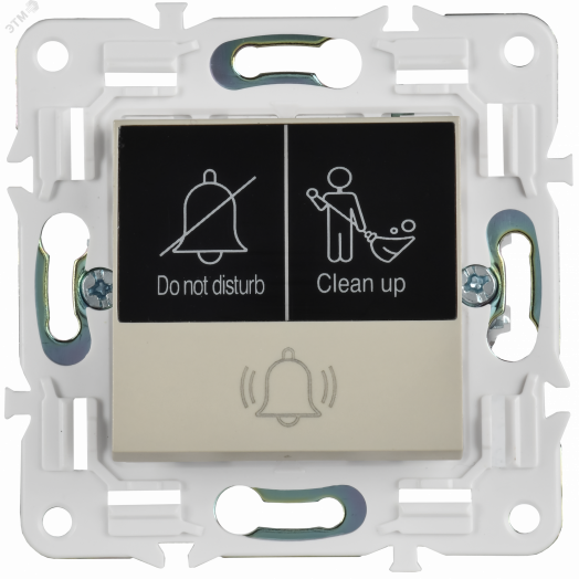 SKANDY Кнопка звонка с индикацией для отелей 10А SK-V17B бежевый IEK