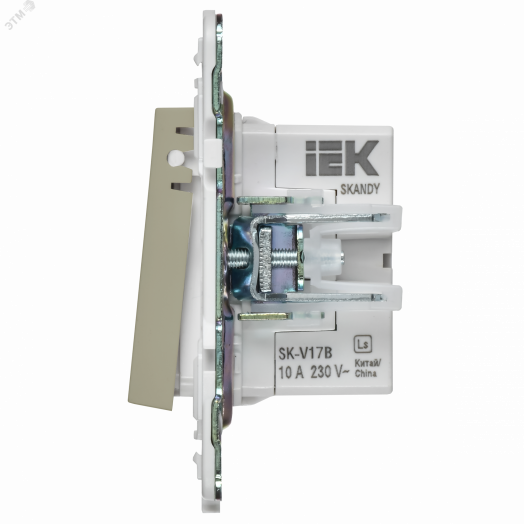 SKANDY Кнопка звонка с индикацией для отелей 10А SK-V17B бежевый IEK