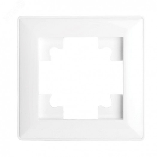 Рамка одноместная пластик серия Катрин белый STEKKER