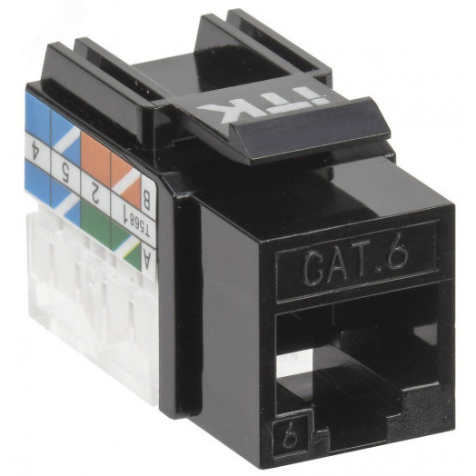 Модуль Keystone Jack кат.6 UTP 110 IDC 90град чёрный