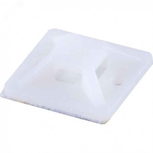 Площадка самоклеющаяся 30x30 мм, под хомуты, белый,