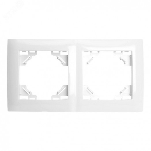 Рамка двухместная горизонтальная серия Эрна Элегант белый STEKKER