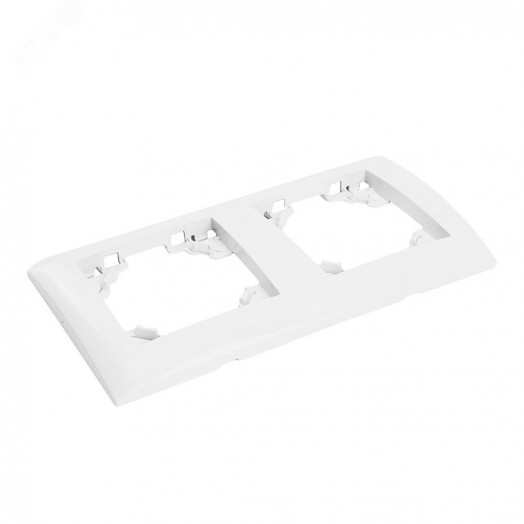 Рамка двухместная горизонтальная серия Эрна Элегант белый STEKKER