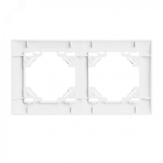 Рамка двухместная горизонтальная серия Эрна Элегант белый STEKKER