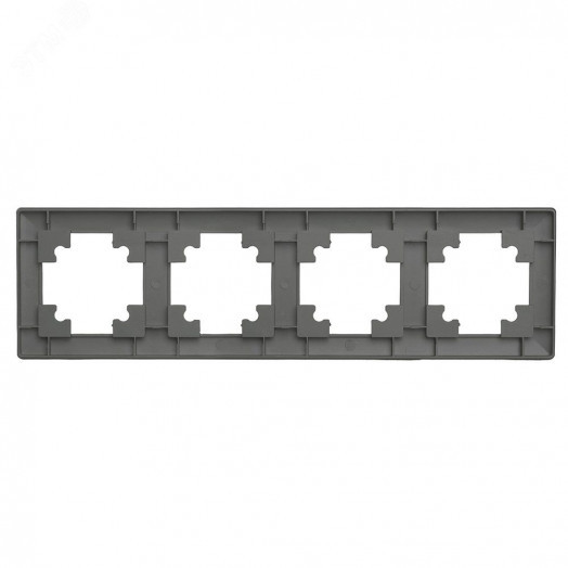 Рамка пятиместная пластик серия Катрин графит STEKKER