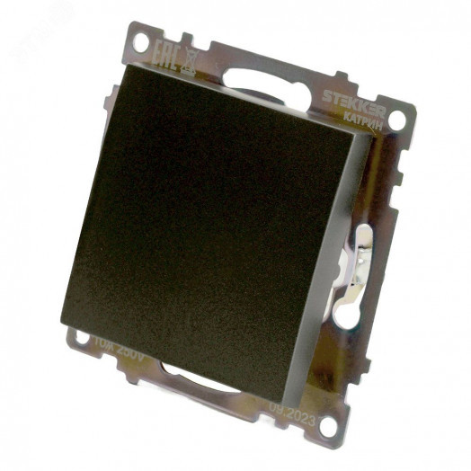 Переключатель перекрестный одноклавишный (механизм) 250В 10А серия Катрин графит STEKKER
