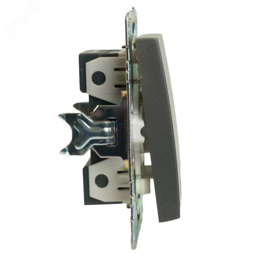 Переключатель перекрестный одноклавишный (механизм) 250В 10А серия Катрин графит STEKKER