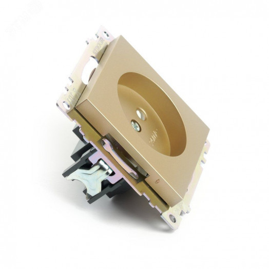 Розетка одноместная б/з (механизм) 250В 10А серия Катрин золото STEKKER