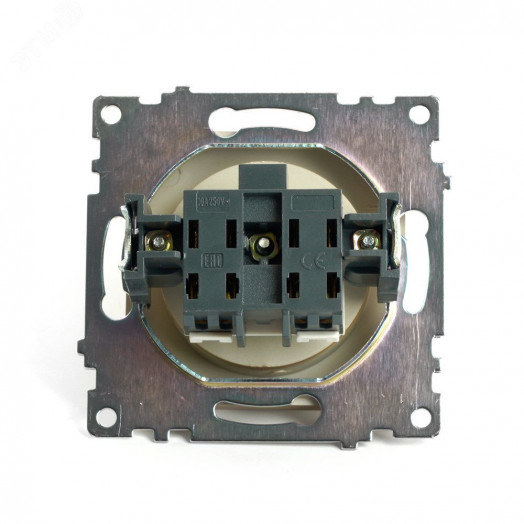 Розетка одноместная б/з (механизм) 250В 10А серия Катрин золото STEKKER