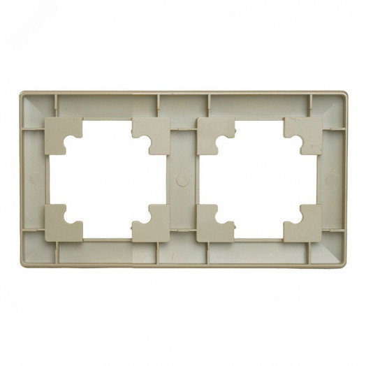 Рамка двухместная пластик серия Катрин золото STEKKER