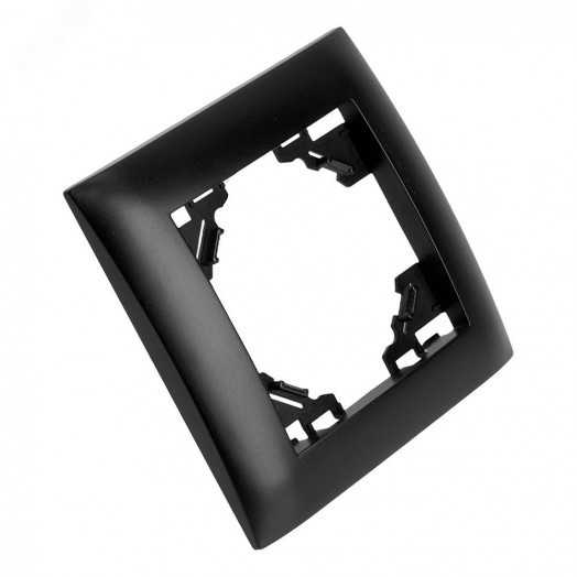 Рамка одноместная горизонтальная серия Эрна Элегант черный STEKKER