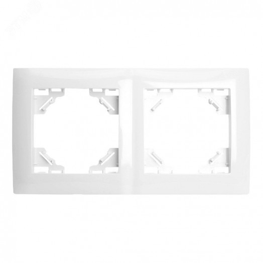 Рамка одноместная горизонтальная серия Эрна Элегант белый STEKKER