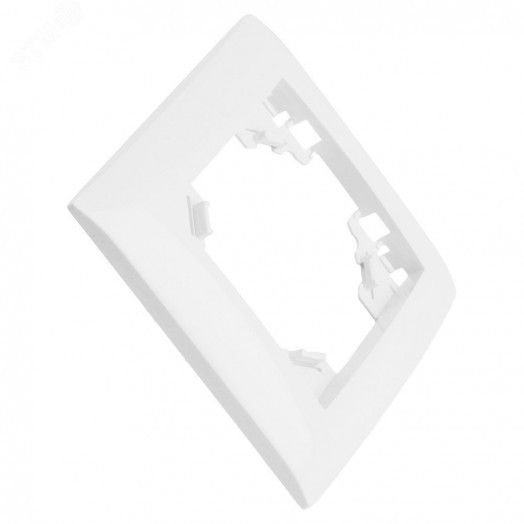 Рамка одноместная горизонтальная серия Эрна Элегант белый STEKKER