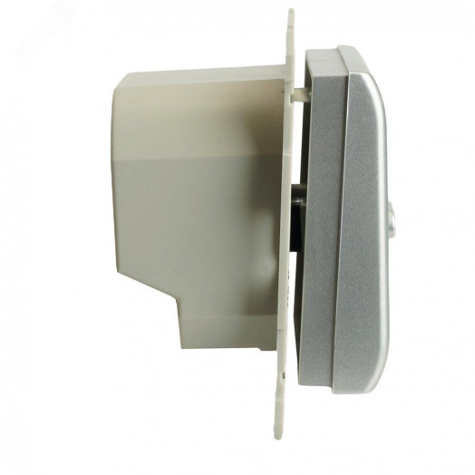 Терморегулятор механический для теплого пола (механизм) 250В 3500Вт серия Катрин серебро STEKKER