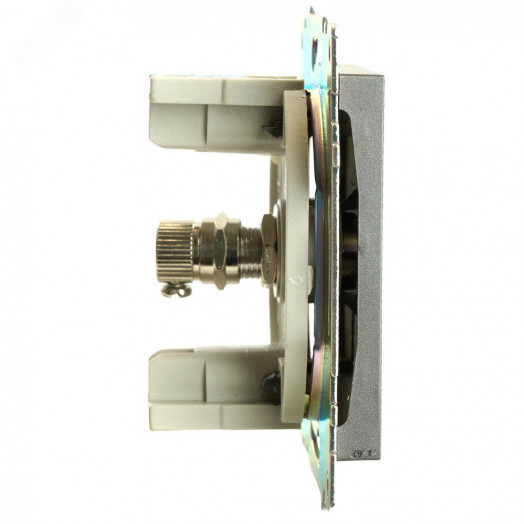 Розетка телевизионная одноместная 75 Ом 5-862МГц (механизм) серия Катрин графит STEKKER