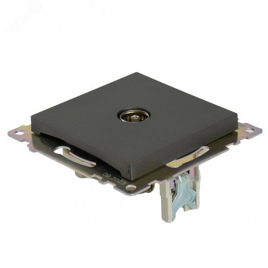 Розетка телевизионная одноместная 75 Ом 5-862МГц (механизм) серия Катрин графит STEKKER