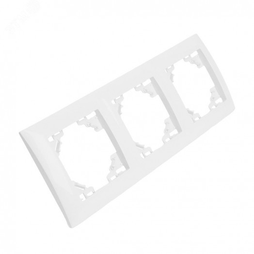 Рамка трехместная горизонтальная серия Эрна Элегант белый STEKKER