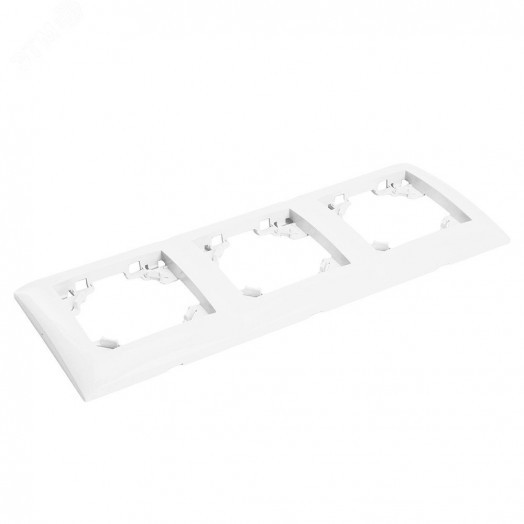 Рамка трехместная горизонтальная серия Эрна Элегант белый STEKKER