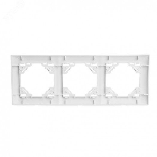 Рамка трехместная горизонтальная серия Эрна Элегант белый STEKKER