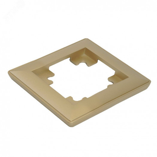 Рамка одноместная пластик серия Катрин золото STEKKER