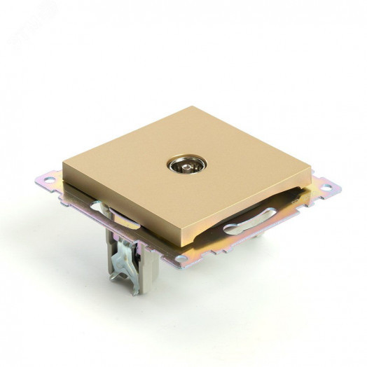 Розетка телевизионная одноместная 75 Ом 5-862МГц (механизм) серия Катрин золото STEKKER