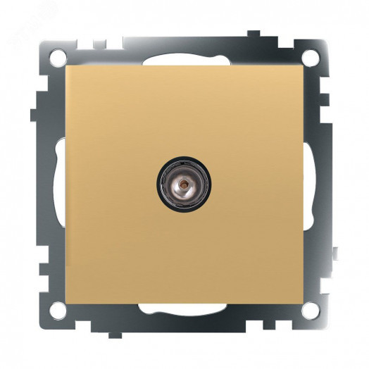 Розетка телевизионная одноместная 75 Ом 5-862МГц (механизм) серия Катрин золото STEKKER