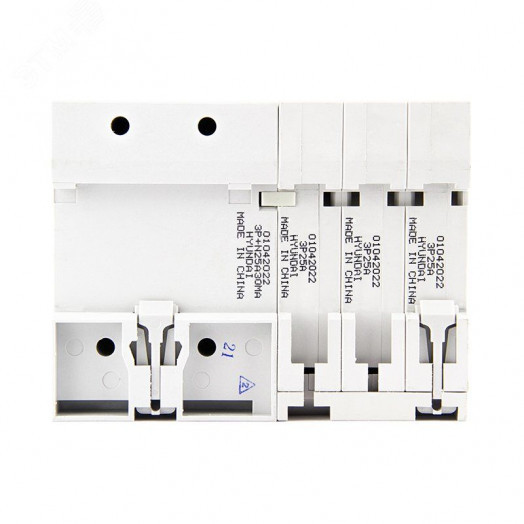 Дифференциальный автомат HRO63M 3NG4C0000C 00025G 3 полюса + нейтр., 25A ток, к.з. 6kA,30mA