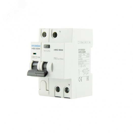Дифференциальный автомат HRO63M 1NG5C0000C 00050G 1 полюс + нейтр., 50A ток, к.з. 6kA,100mA (STANDARD)