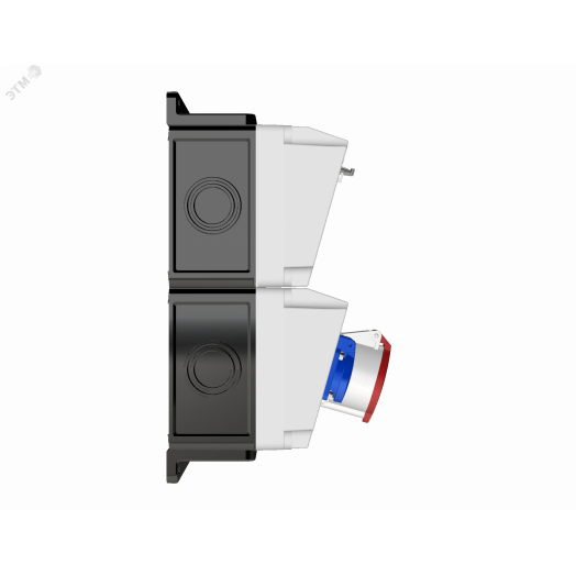 Комбинация розеток INPIN 1602024, вход М 40,      клеммы, защита на входе авт.выкл. 63А/3p, защита  на выходе 32A/3p - 1шт., 25А/2p - 1 шт. Розетки   1xCEE32A5p, 2хschuko, IP44