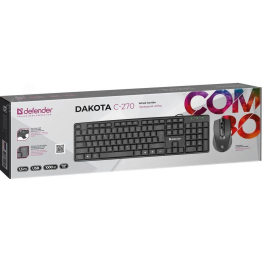 Комплект клавиатуры + мышь Dakota C-270, черный
