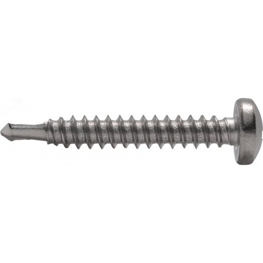 Саморез с полукруглой головкой с буром DIN 7504М  3,5x16 A2