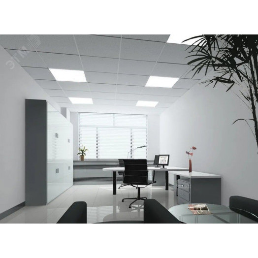 Светильник светодиодный ДВО/ДПО SPARTA-PANEL MULTI 36Вт 295x1195мм 4000К opal-sand IP54 черный