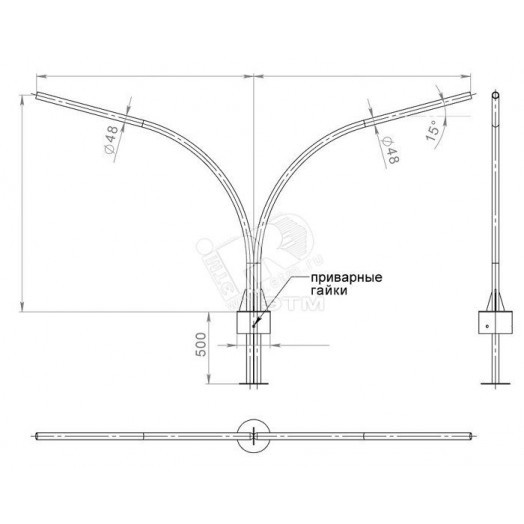 Кронштейн К2К-1,5-1,5-О145-0,048-15-180-ц