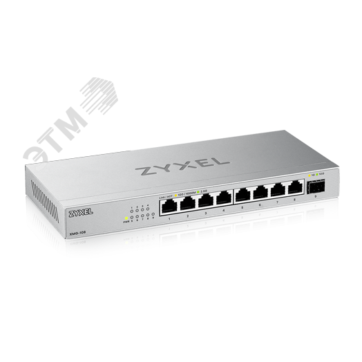 Коммутатор неуправляемый 8 портов. 100 /1000 Мб/с. 2.5 Гб/с  8xRJ-45. 1xSFP+