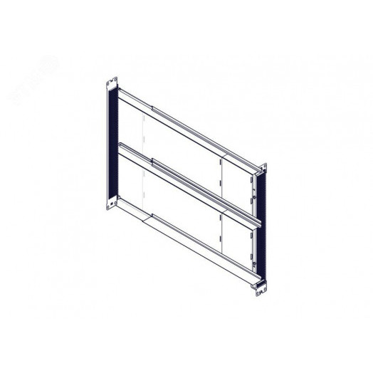 Кабель-канал продольный, 1U, черный