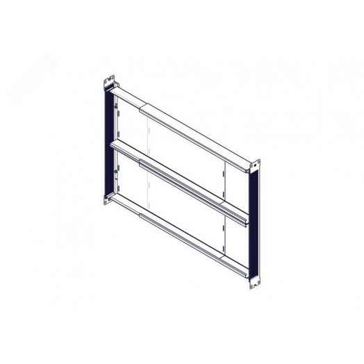 Кабель-канал продольный, 1U, черный