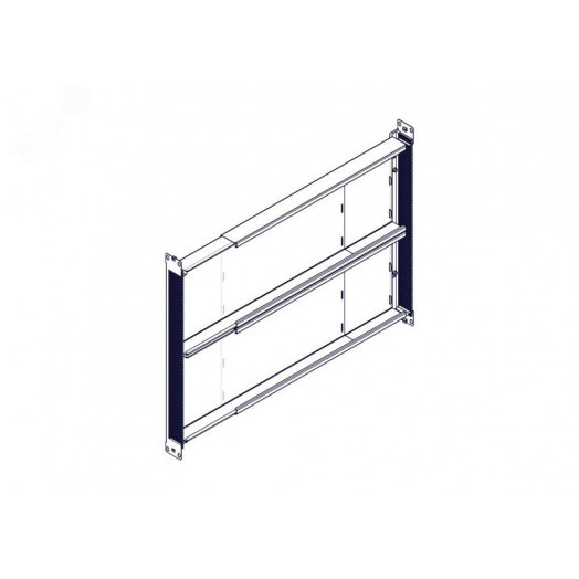 Кабель-канал продольный, 1U, черный