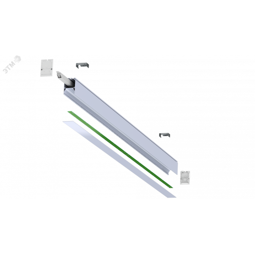 Светильник светодиодный FLORA 36Вт 50х70х1540мм 5000К OPAL IP40 черный