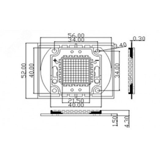 Мощный светодиод ARPL-100W-EPA-5060-PW (3500mA) (Arlight, -)