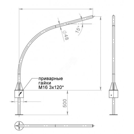 Кронштейн К1К-1,5-1,5-О145-0,048-ц