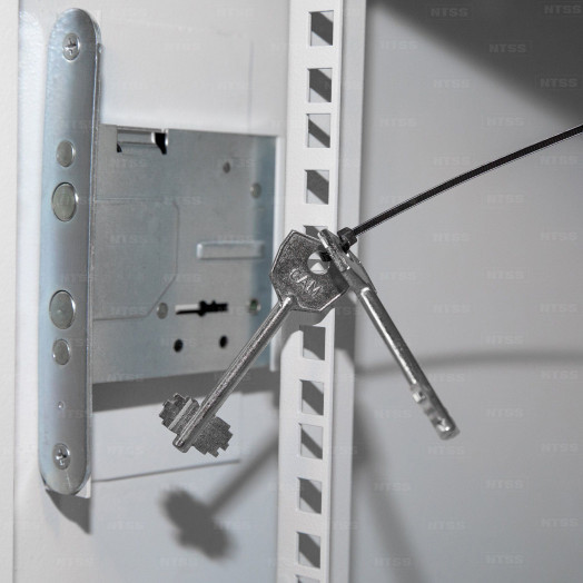 Шкаф настенный антивандальный пенал NTSS WAP 6U   550x325мм. 2 профиля 19. сварной. серый RAL 7035