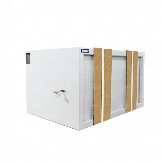 Шкаф настенный антивандальный пенал NTSS WAP 6U   550x325мм. 2 профиля 19. сварной. серый RAL 7035