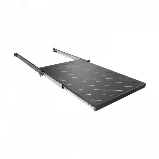 Полка выдвижная глубина 700мм, крепление 19 1U, для шкафов глубиной 1000 мм, черный RAL 9005