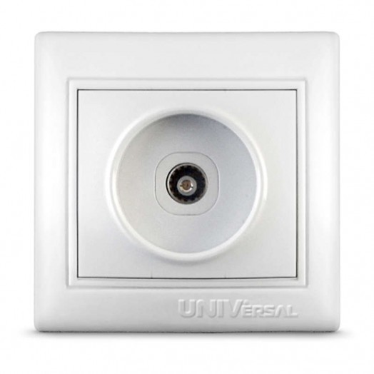 Розетка TV 1-м СП Севиль бел. UNIVersal С0027