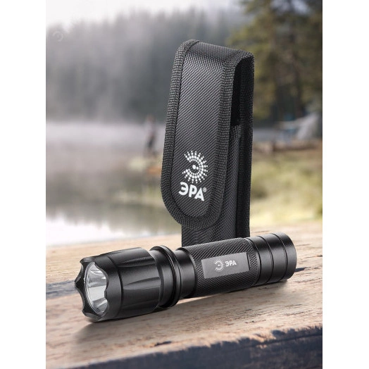 Фонарик карманный на батарейках 3xAAA, ударопрочный, металлический алюминиевый корпус, чехол  HT1W ЭРА