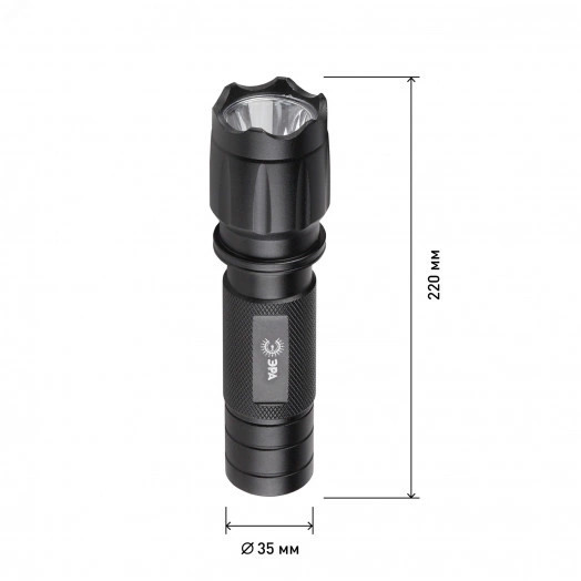 Фонарик карманный на батарейках 3xAAA, ударопрочный, металлический алюминиевый корпус, чехол  HT1W ЭРА