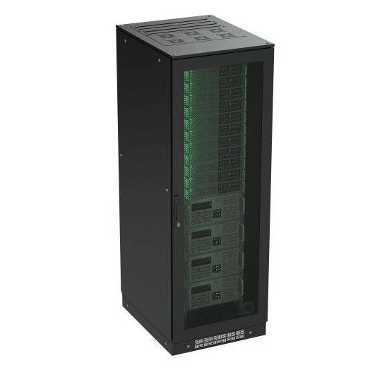 Шкаф напольный 24U 800х1000 двери перфорированная/перфорированная укомплектован вводом и заглушками RAL9005 DKC R5IT2481PFB