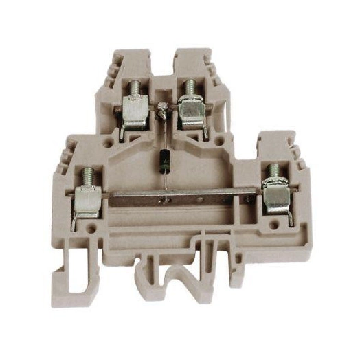 Зажим проходной DAS.4/AGR 2-х уровн. с диодом сер. DKC ZDS111GR