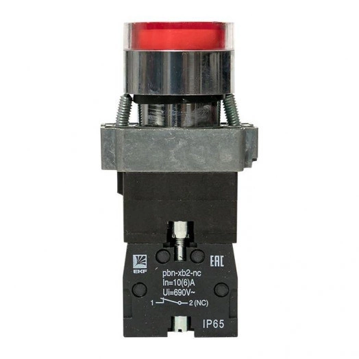 Кнопка BA42 с подстветкой 230В красн. NC IP65 PROxima EKF xb2-bw42-230-65