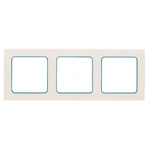 Рамка 3-м Стокгольм бел. с линией цвета син. PROxima EKF EAM-G-304-30